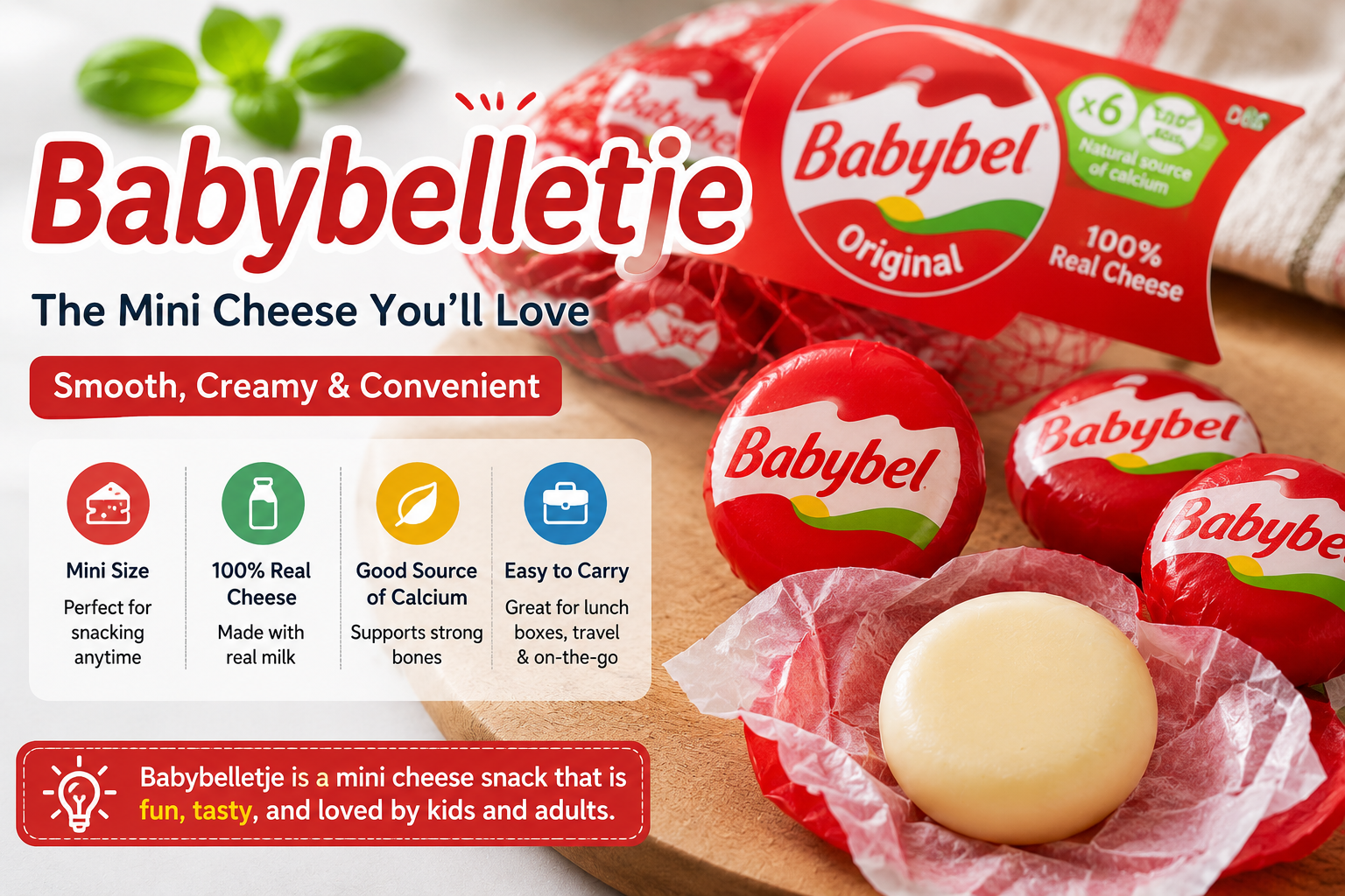 Babybelletje mini cheese snack